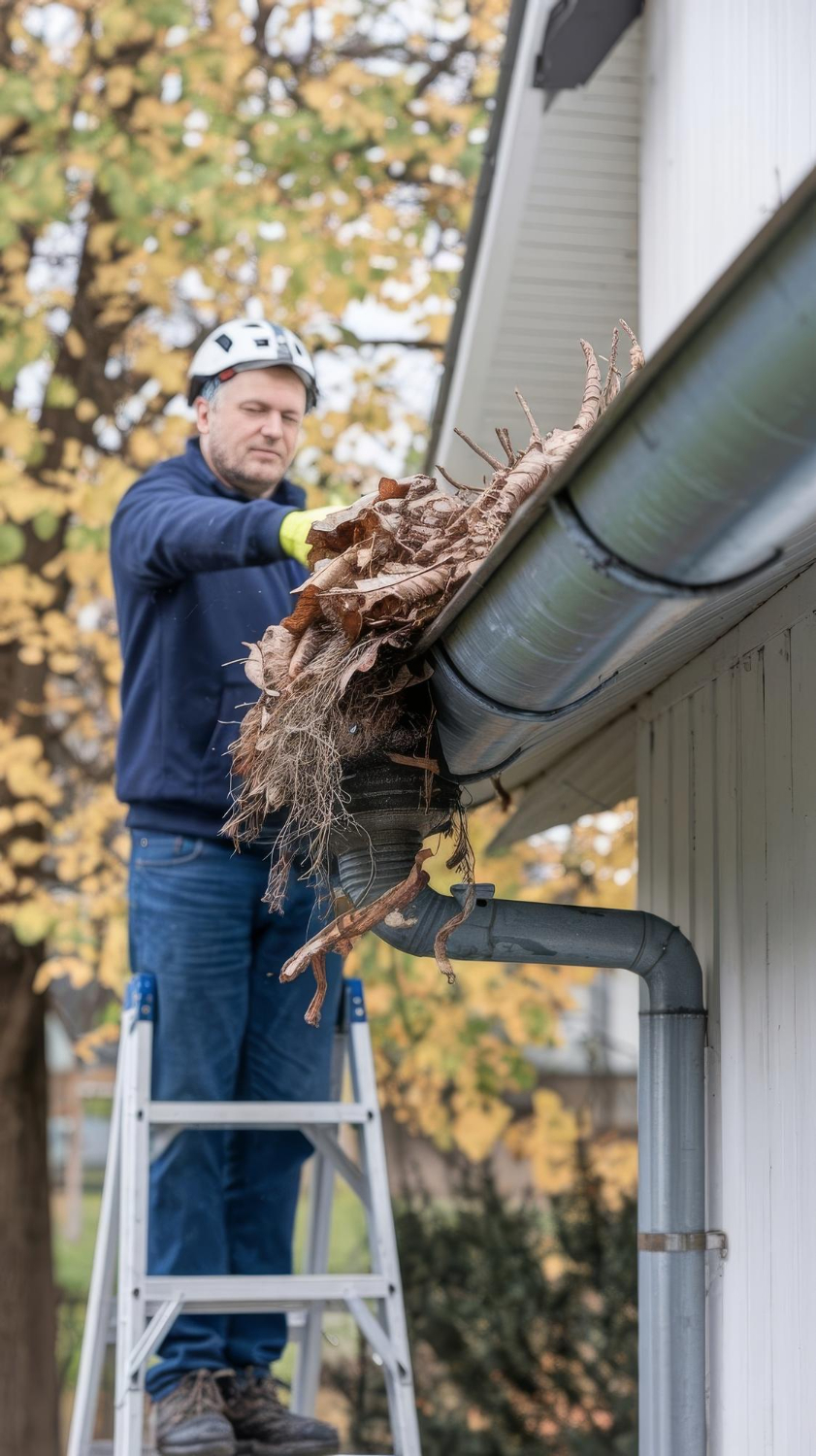 Cleaning roof drains