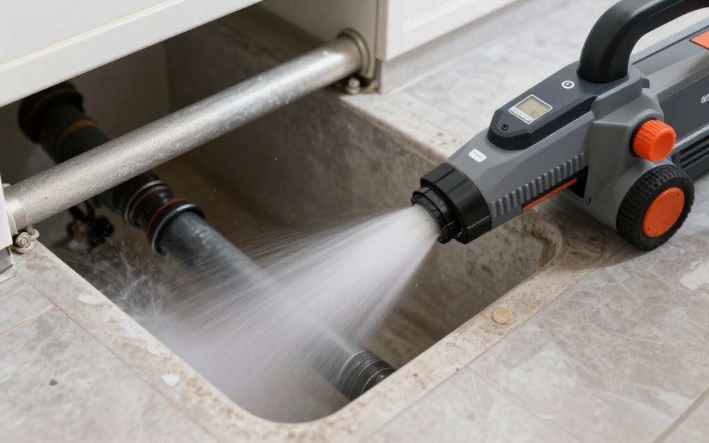 Advanced hydro jetting equipment for drain cleaning in Center City