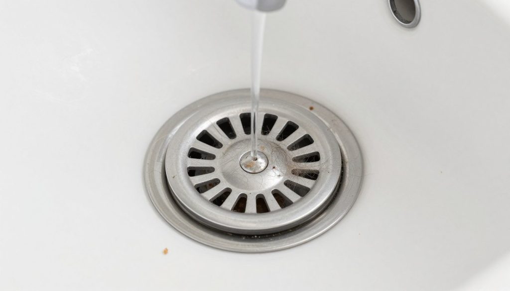 Bathroom drain strainer catching hair