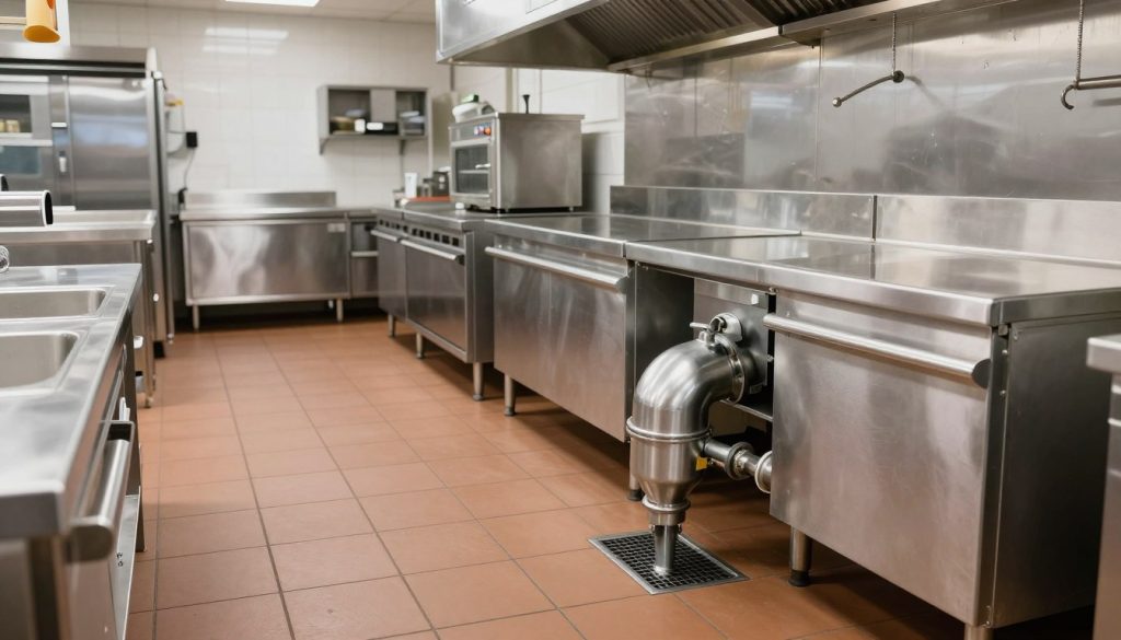 Commercial kitchen drain system in Fishtown restaurant