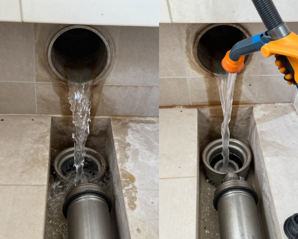 Professional drain cleaning results in Center City Philadelphia home