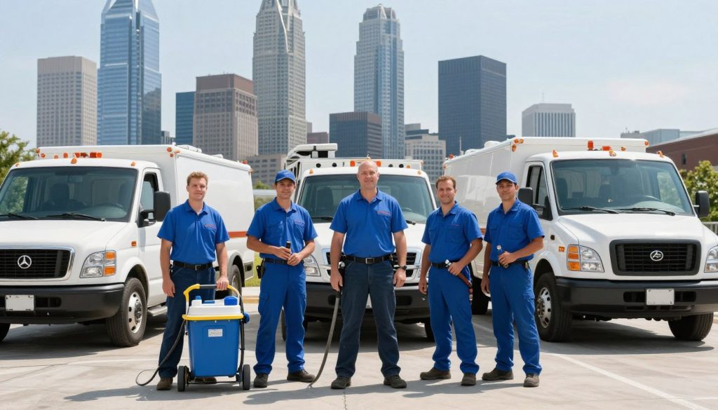 Professional drain cleaning team serving Center City Philadelphia