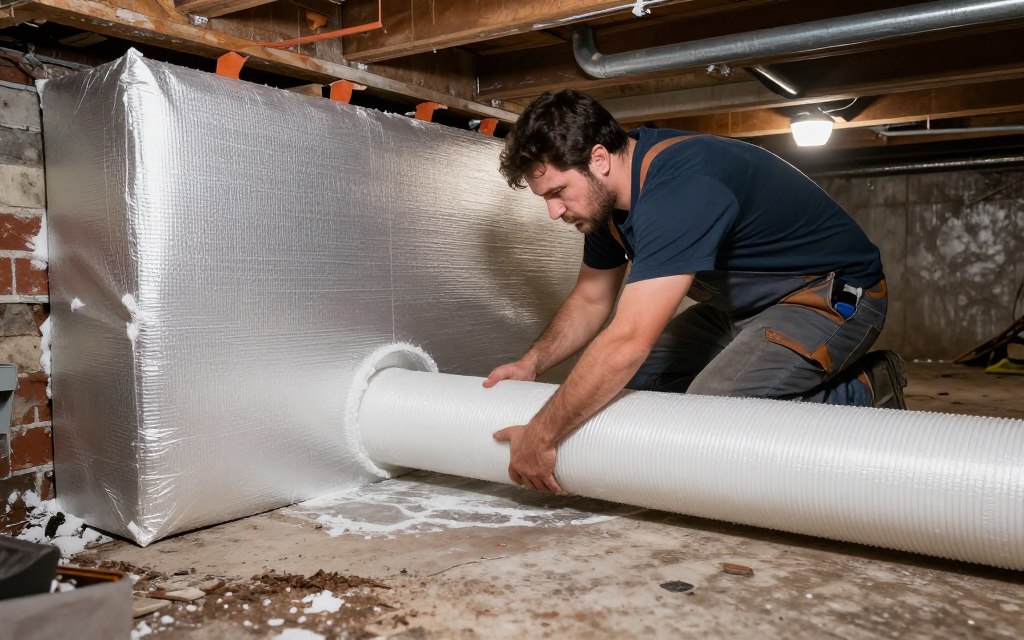 Professional pipe insulation installation for winter protection
