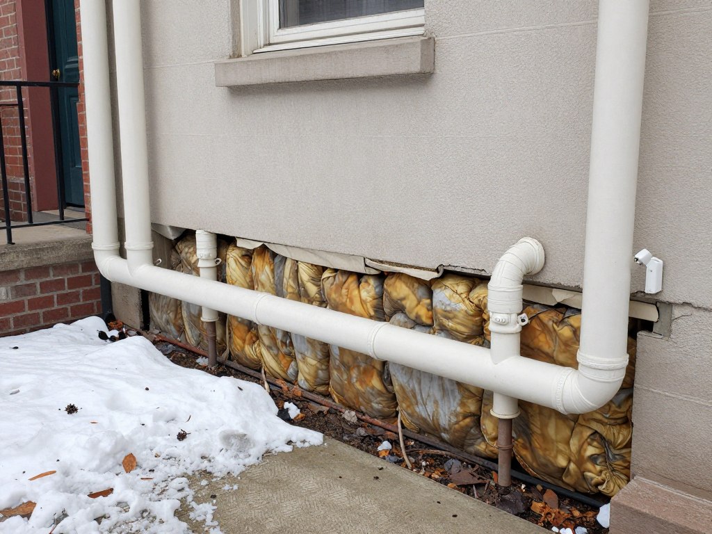 Vulnerable pipe locations in Center City property during winter